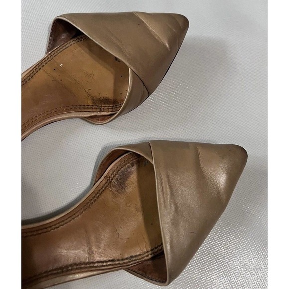 Tory Burch Womens Size 8M Viv Nude Leather D'orsay Pointed Flat Shoes - Picture 4 of 7